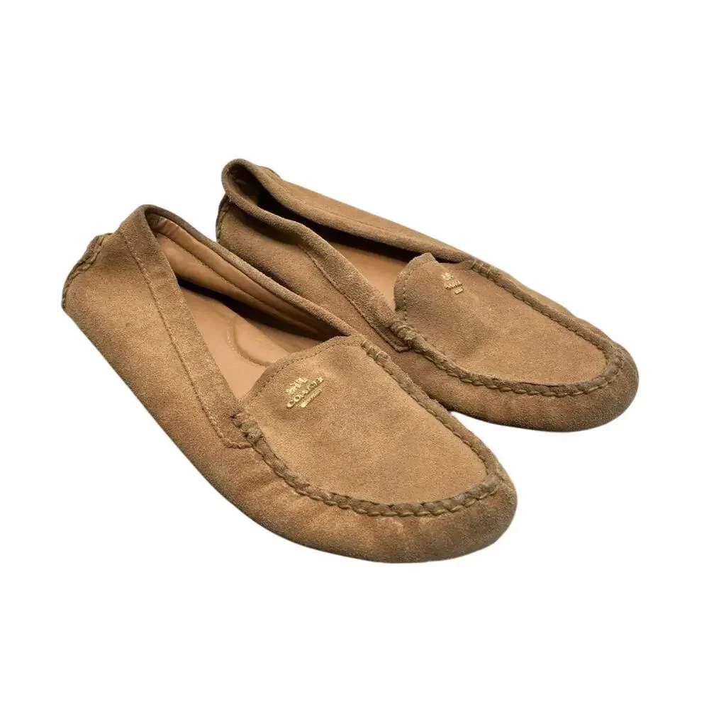 Coach Women's Amber Refined Suede Loafers 8.5